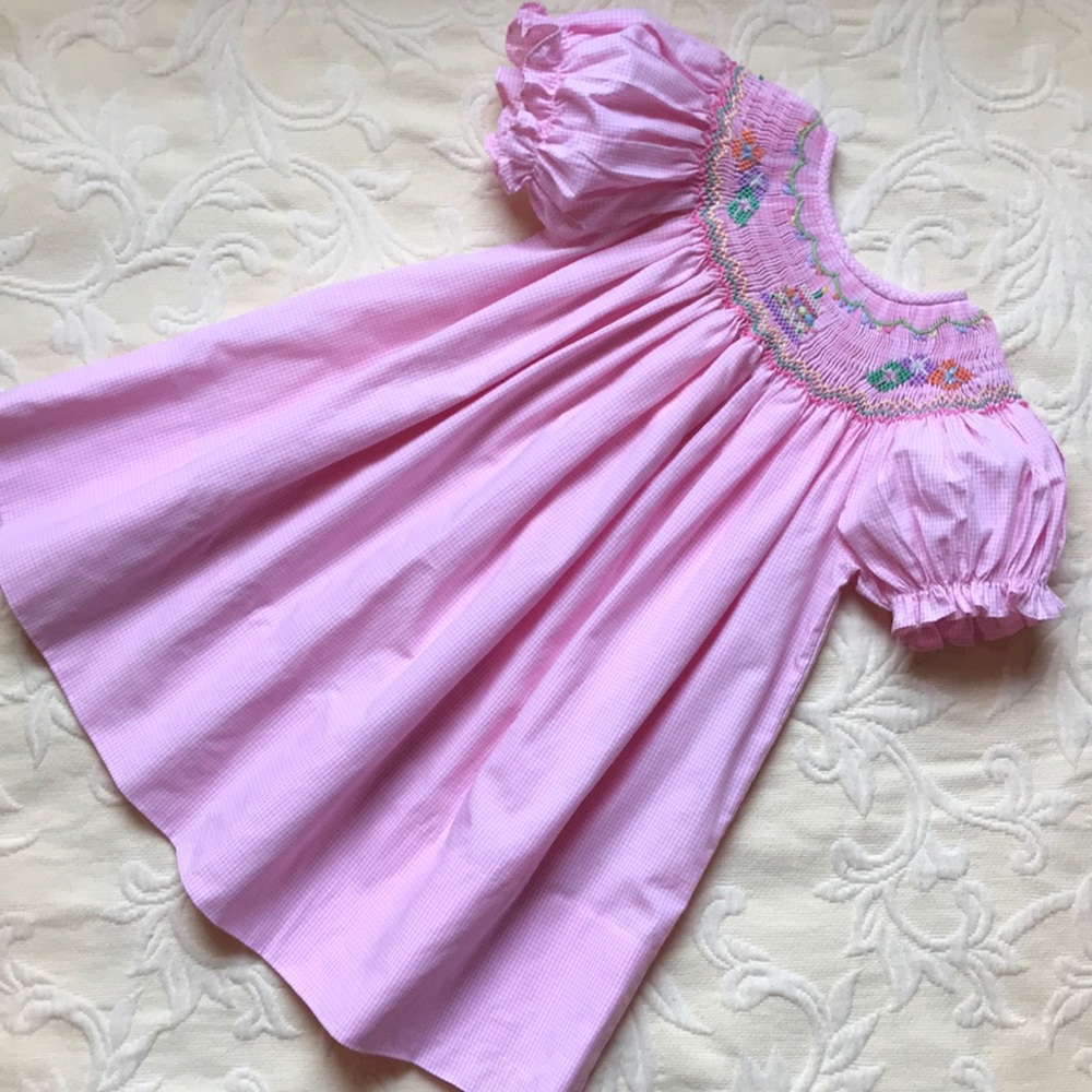 I’m ONE! Smocked and Pink Gingham Dress